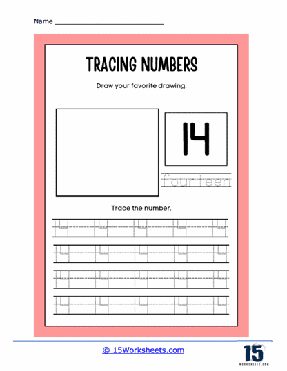Creative Count and Trace Worksheet