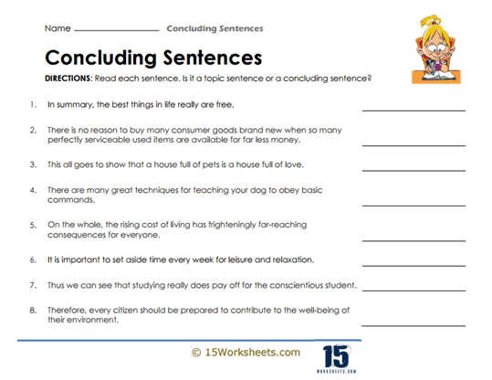 Concluding Sentences #1