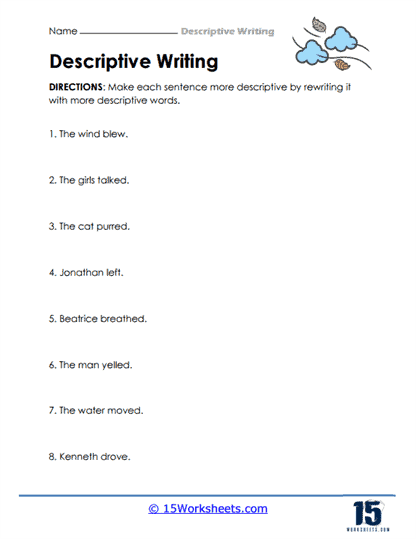 descriptive essay worksheet pdf