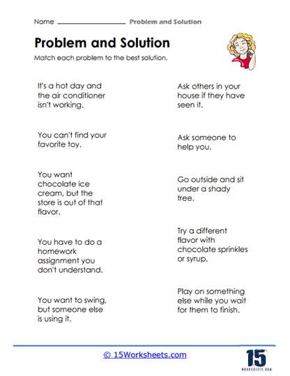 problem solving worksheet with answers