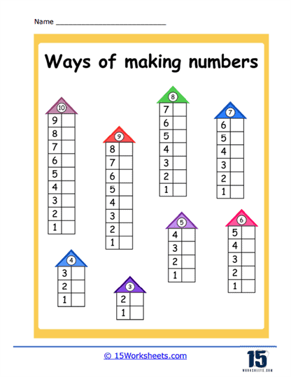 Ways to Make a Number Worksheets