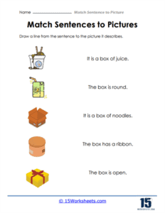 Picture Sentences Worksheets - 15 Worksheets.com