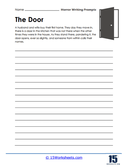 Horror Writing Prompt Worksheets