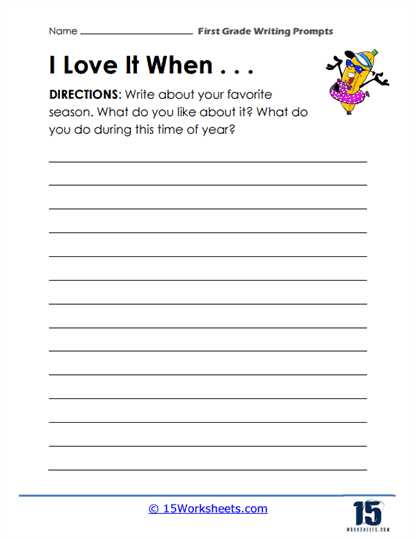 1st Grade Writing Prompt #10