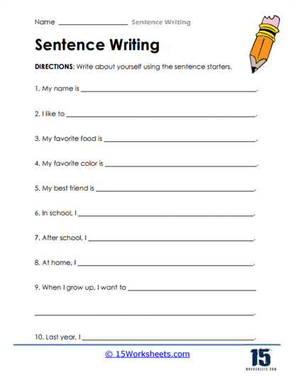Sentence Writing #11