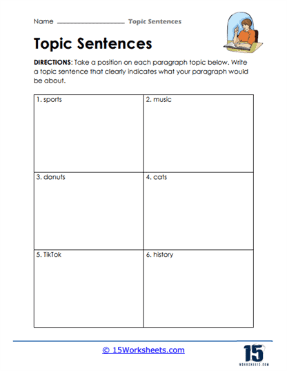 Topic Sentences #11
