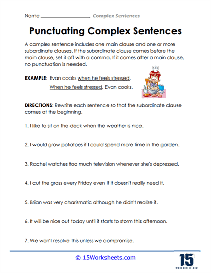 Complex Sentences #13