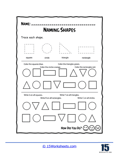 Naming Shapes Worksheets - 15 Worksheets.com