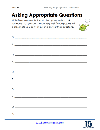Asking Appropriate Questions #15