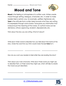 Mood and Tone Worksheets - 15 Worksheets.com