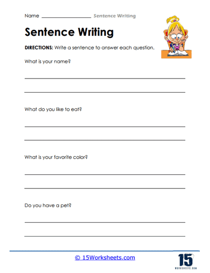 Sentence Writing #15