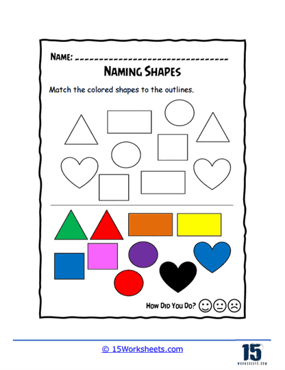 Matching Shape Outlines Worksheet