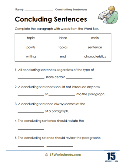 good conclusion sentences 6th grade