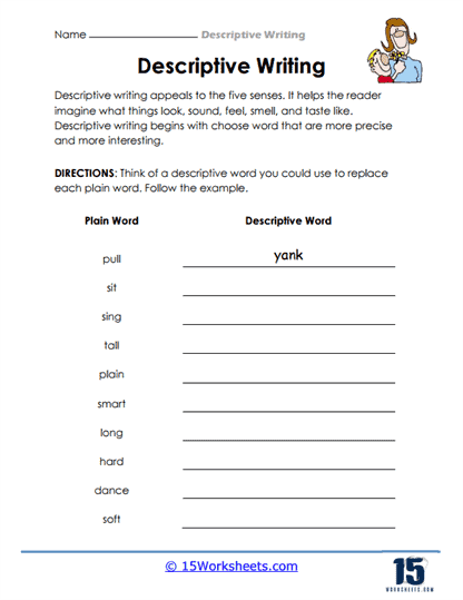 descriptive essay worksheet pdf