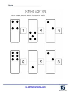 Domino Addition Worksheets - 15 Worksheets.com