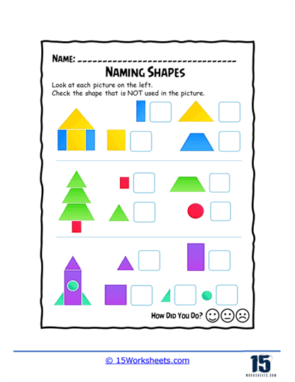 Shapes Within Objects Worksheet