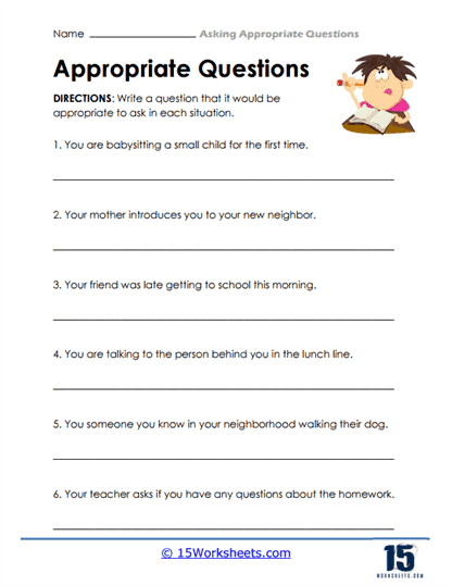 Asking Appropriate Questions #3
