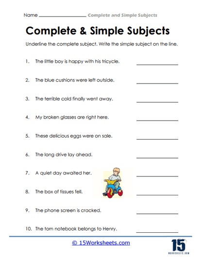 Complete and Simple Subjects #3