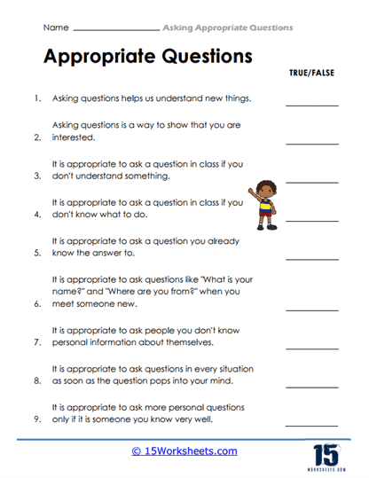 Asking Appropriate Questions #4