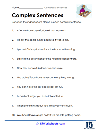 Complex Sentences #4