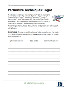 Persuasive Writing Worksheets | Heighten Impact - 15 Worksheets.com