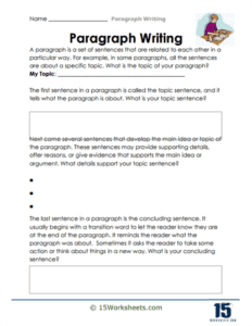 Paragraph Writing Worksheets - 15 Worksheets.com