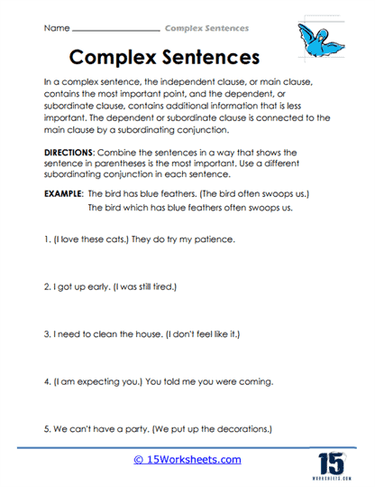 Complex Sentences #5