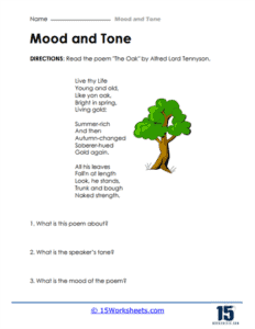 Mood and Tone Worksheets - 15 Worksheets.com