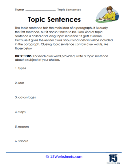 Topic Sentences #5