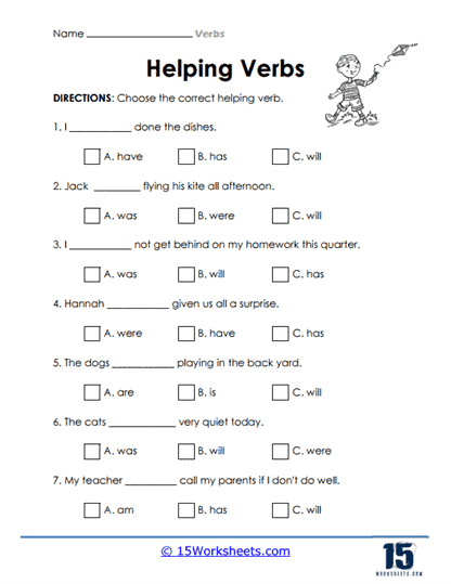 Verbs Worksheets - 15 Worksheets.com
