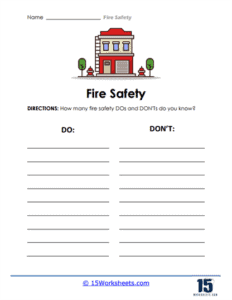 Fire Safety Worksheets - 15 Worksheets.com