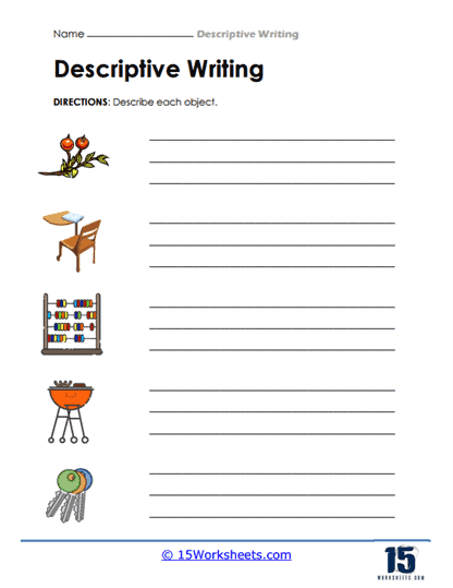 topics for descriptive writing for grade 6