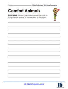 Middle School Writing Prompt Worksheets - 15 Worksheets.com