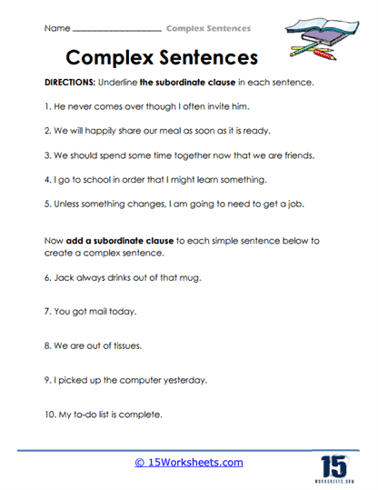 Complex Sentences #7