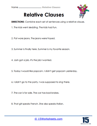 Relative Clauses #7