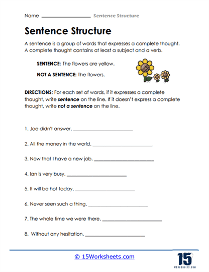 Sentence Structure #7