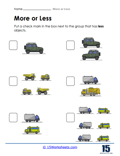 Compare Vehicles Worksheet