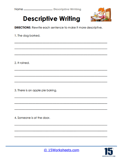 Descriptive Writing Worksheets - 15 Worksheets.com