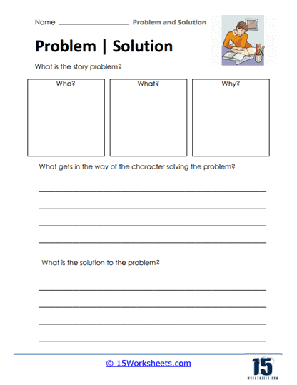 problem and solution worksheets kindergarten