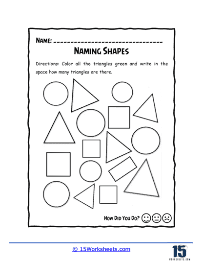 How Many Triangles? Worksheet