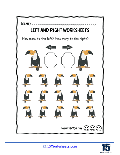 Perched Toucans Worksheet