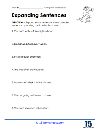 Complex Sentences #9