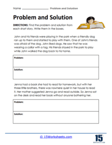 Problem and Solution Worksheets - 15 Worksheets.com