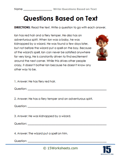 Write Questions Worksheets