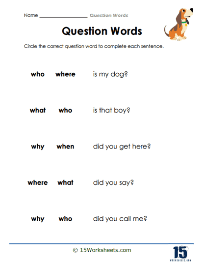 Question Words #1