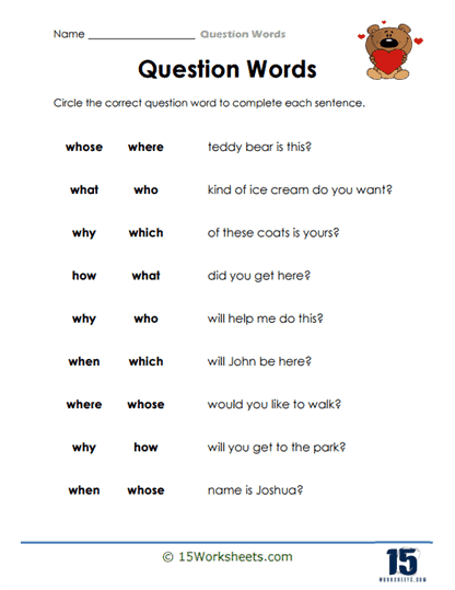 Question Words #10