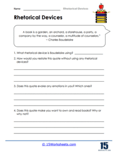 Rhetorical Devices Worksheets - 15 Worksheets.com