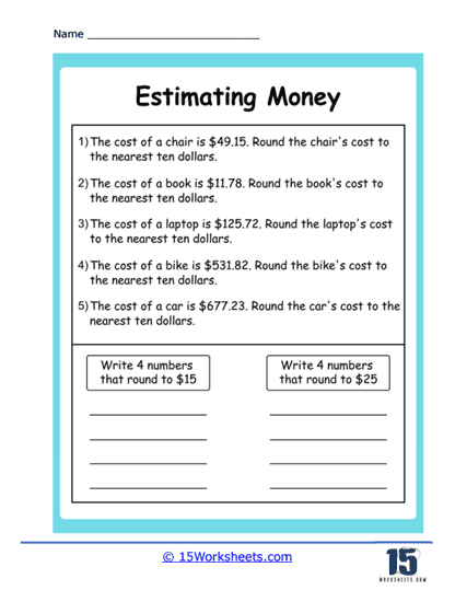 Estimating Word Problems
