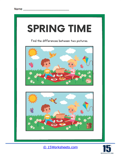 Spring Time Worksheet