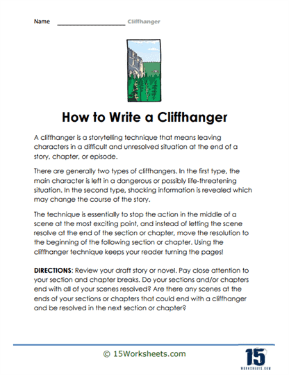 Write A Cliffhanger